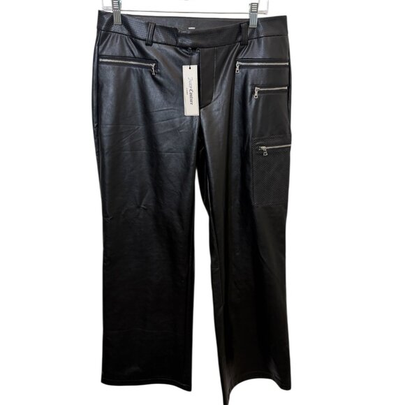 Juicy Couture Pants - Juicy Couture Faux Leather Zip Pocket Pants – Liquorice – Size M – NWT